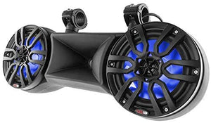 HYDRO 8" DOUBLE WAKEBOARD POD TOWER SPEAKER WITH 1.35" DRIVER AND INTEGRATED RGB LED LIGHTS 900 WATTS - IJWBShop